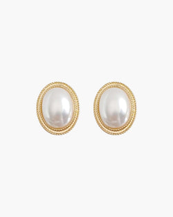Radiance Oval Pearl Studs