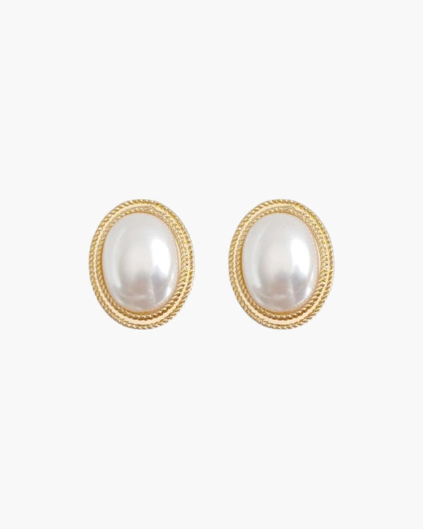 Radiance Oval Pearl Studs